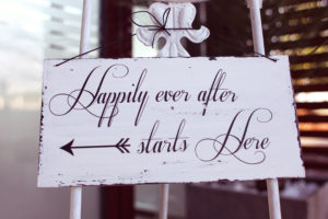 Happily_Ever_After_Starts_Here_door_sign_for_the_wedding_guests