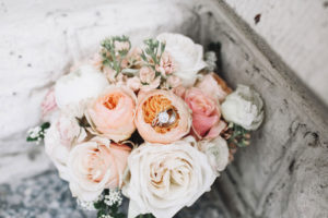 Ring in middle of flowers